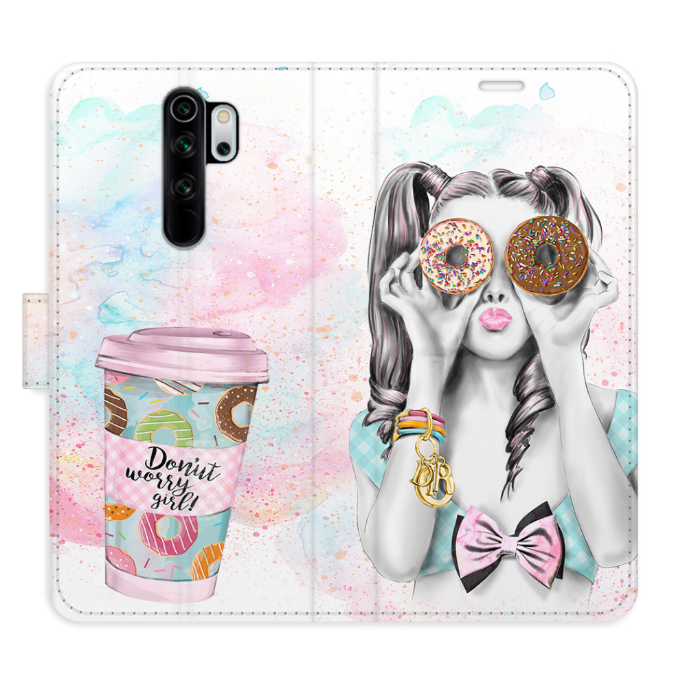 Flipové puzdro iSaprio - Donut Worry Girl - Xiaomi Redmi Note 8 Pro