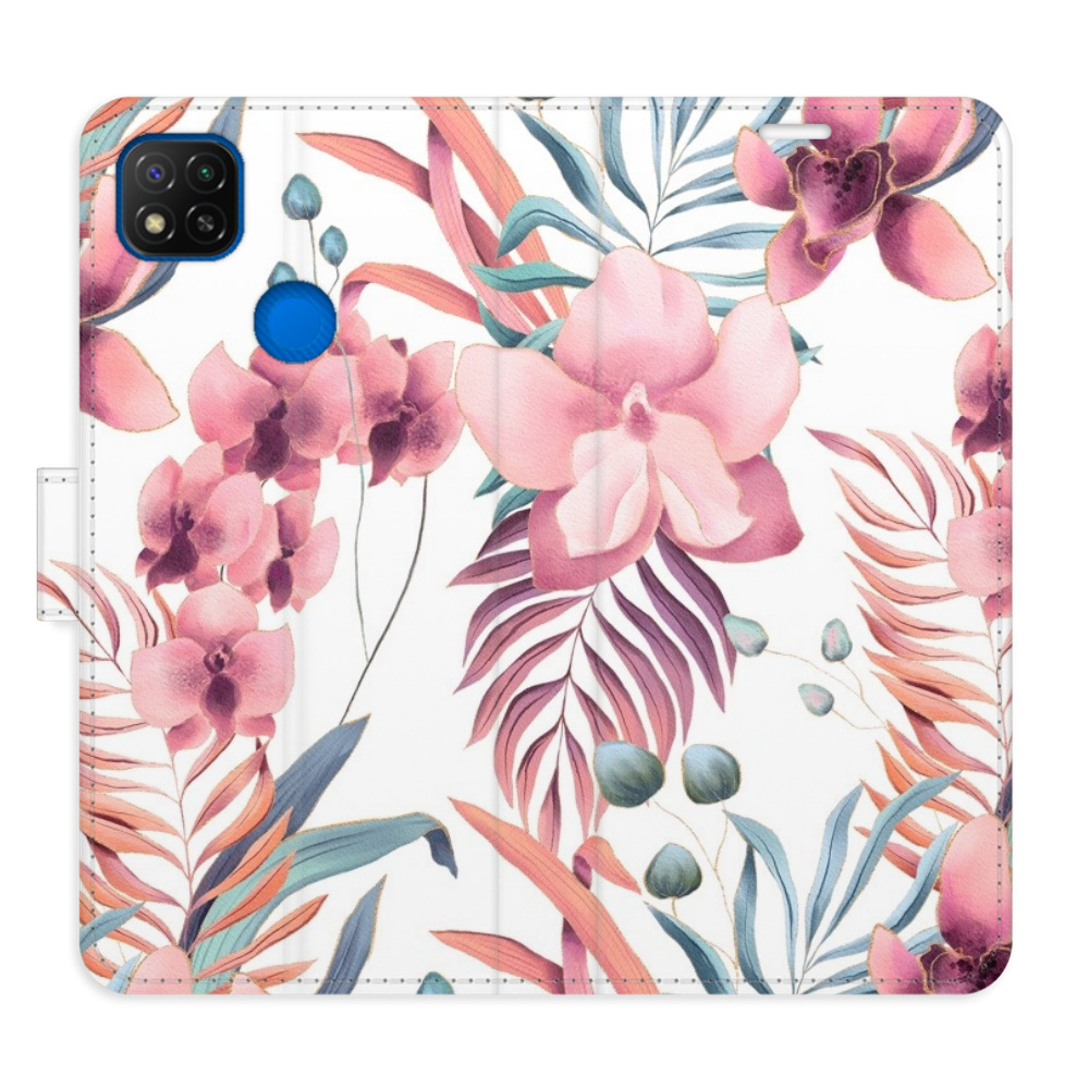 Flipové puzdro iSaprio - Pink Flowers 02 - Xiaomi Redmi 9C