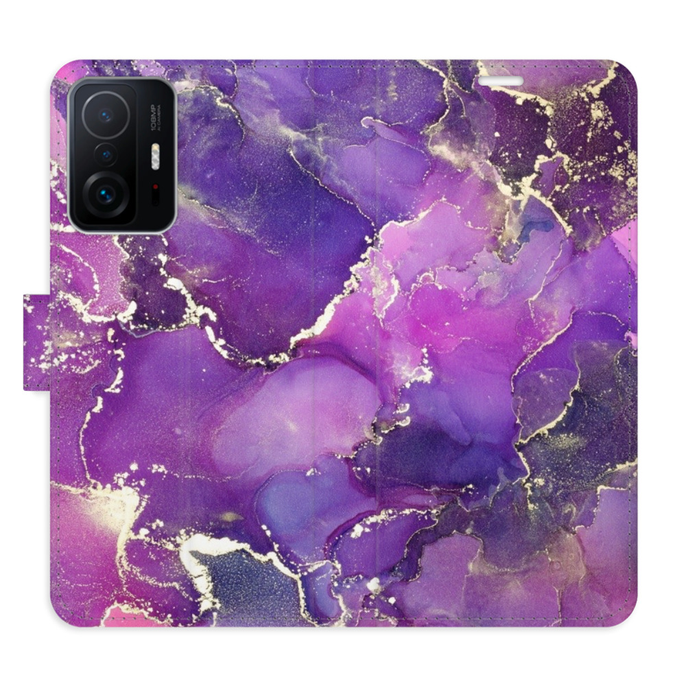Flipové puzdro iSaprio - Purple Marble - Xiaomi 11T / 11T Pro