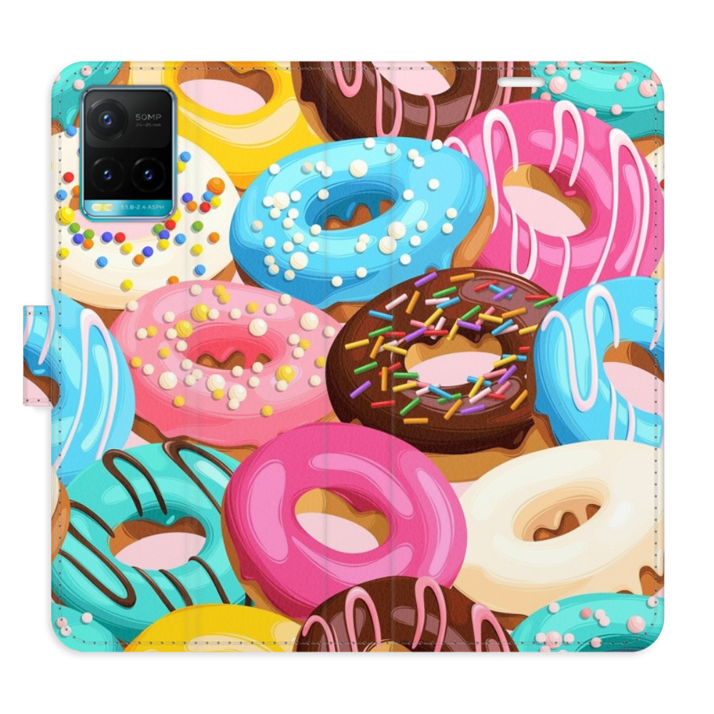 Flipové puzdro iSaprio - Donuts Pattern 02 - Vivo Y21 / Y21s / Y33s