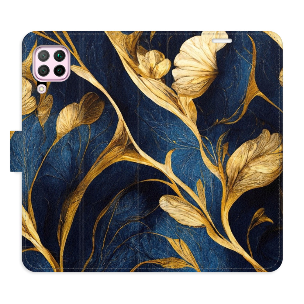 Flipové puzdro iSaprio - GoldBlue - Huawei P40 Lite