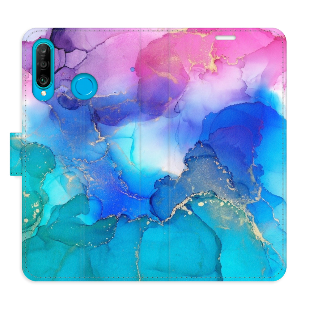 Flipové puzdro iSaprio - BluePink Paint - Huawei P30 Lite