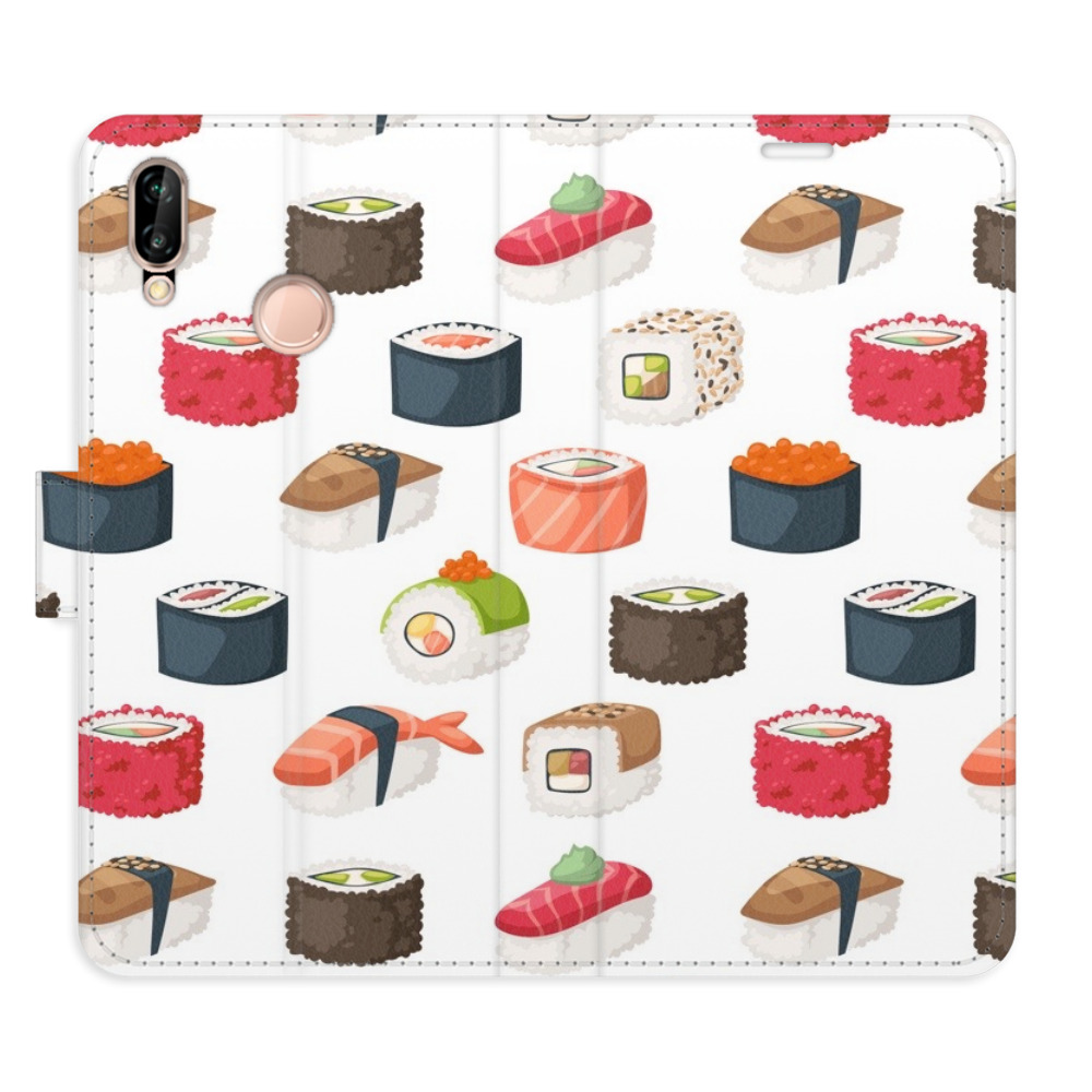 Flipové puzdro iSaprio - Sushi Pattern 02 - Huawei P20 Lite
