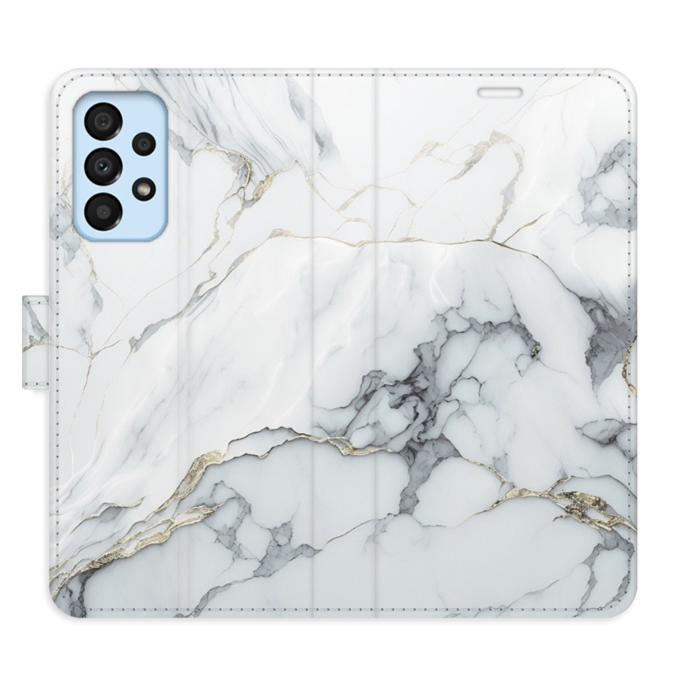 Flipové puzdro iSaprio - SilverMarble 15 - Samsung Galaxy A33 5G