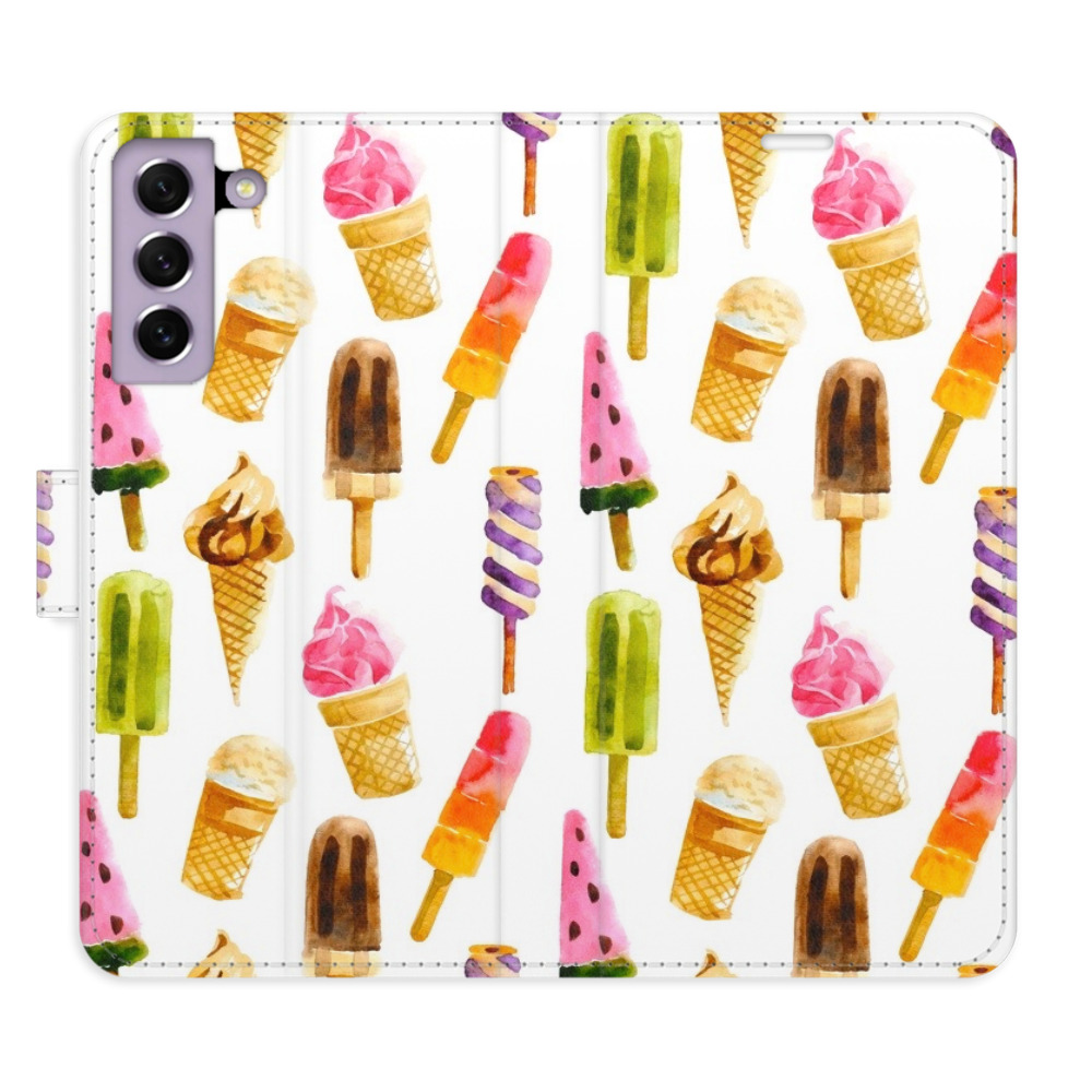 Flipové puzdro iSaprio - Ice Cream Pattern - Samsung Galaxy S21 FE 5G