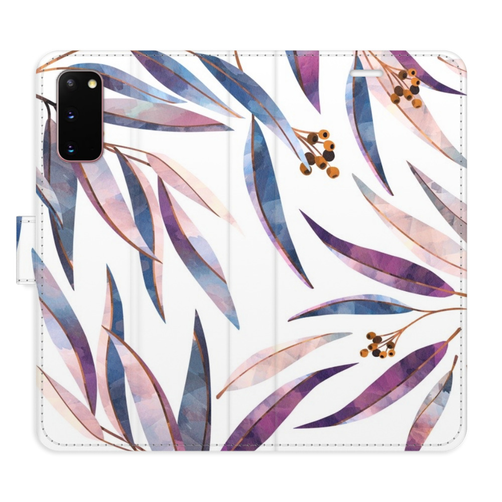 Flipové puzdro iSaprio - Ornamental Leaves - Samsung Galaxy S20