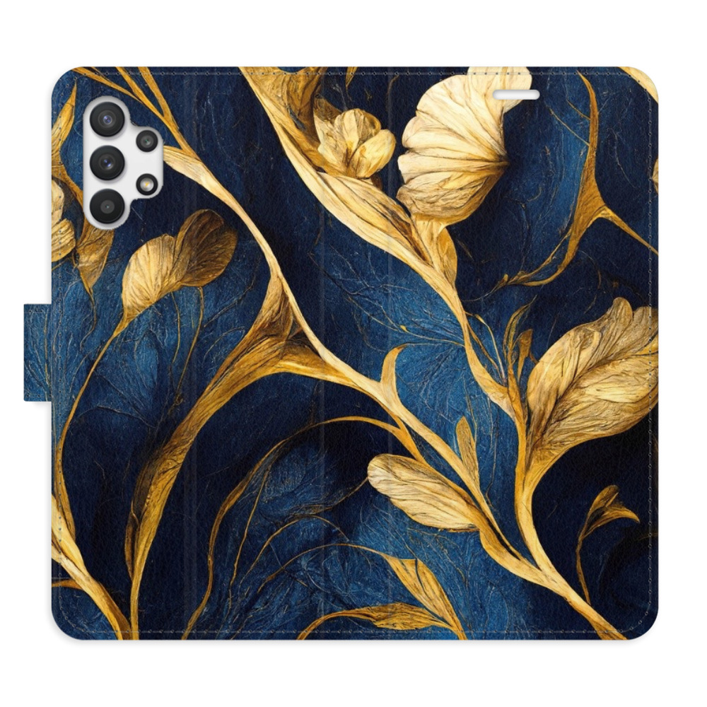 Flipové puzdro iSaprio - GoldBlue - Samsung Galaxy A32