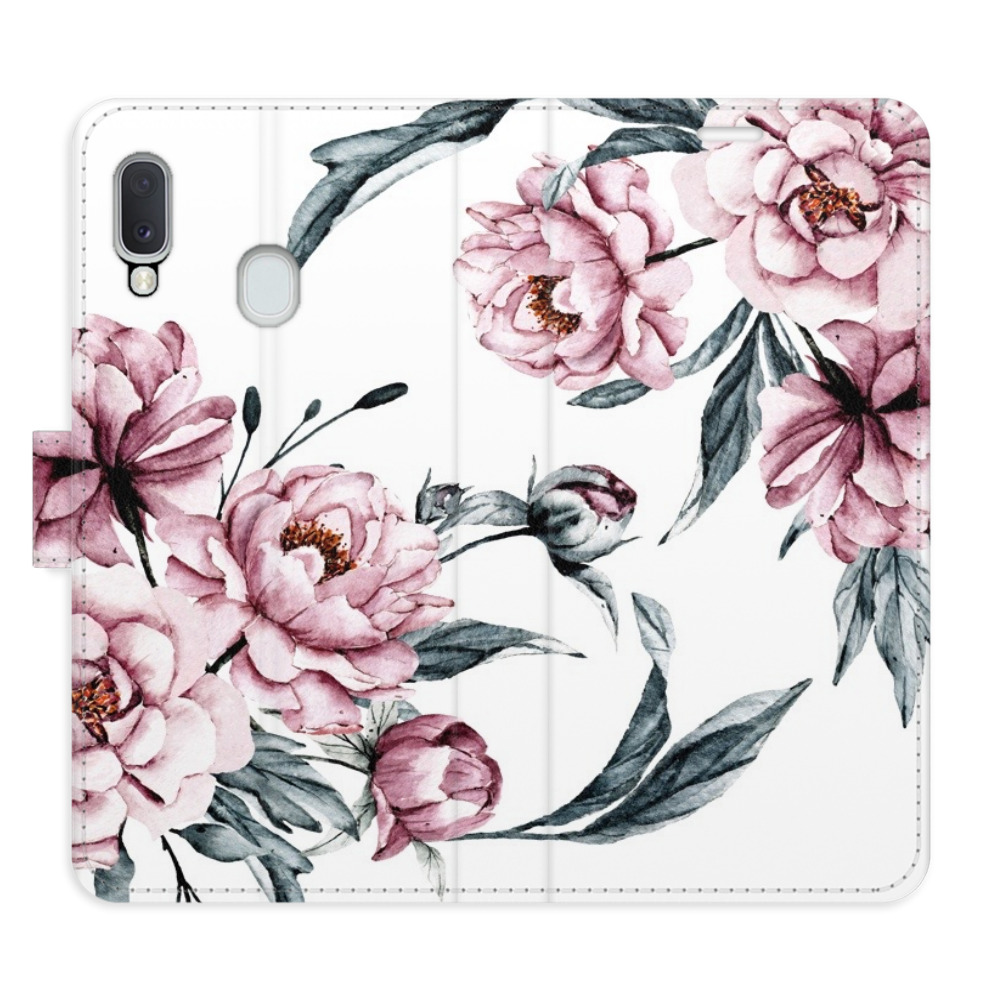 Flipové puzdro iSaprio - Pink Flowers - Samsung Galaxy A20e