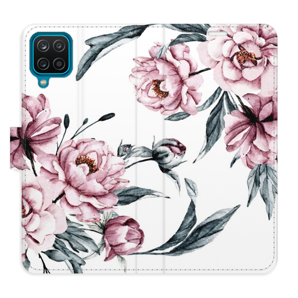 Flipové puzdro iSaprio - Pink Flowers - Samsung Galaxy A12