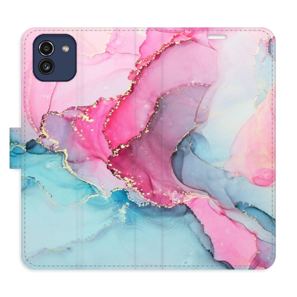 Flipové puzdro iSaprio - PinkBlue Marble - Samsung Galaxy A03