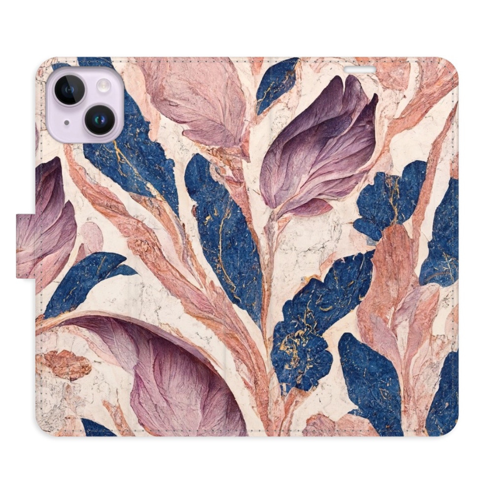 Flipové puzdro iSaprio - Old Leaves 02 - iPhone 14 Plus