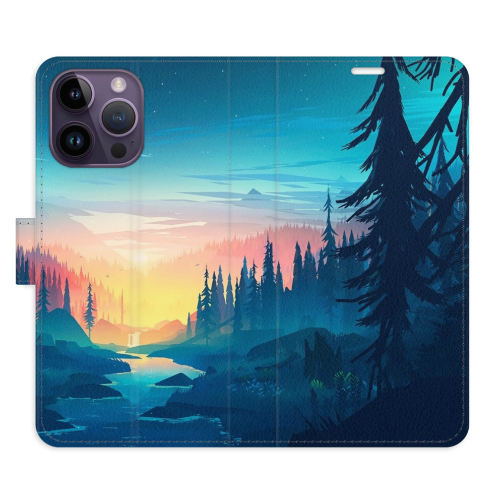 Flipové puzdro iSaprio - Magical Landscape - iPhone 14 Pro Max