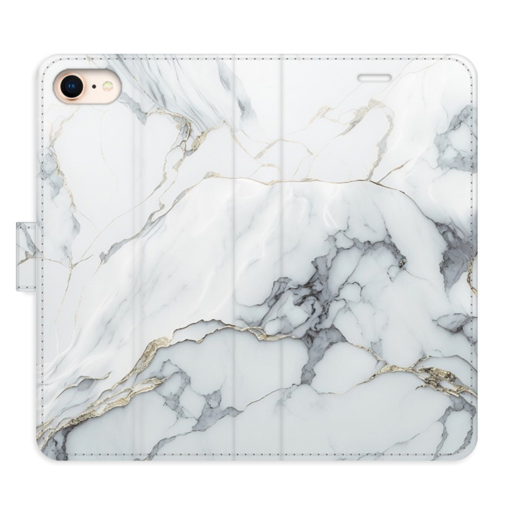 Flipové puzdro iSaprio - SilverMarble 15 - iPhone 7/8/SE 2020