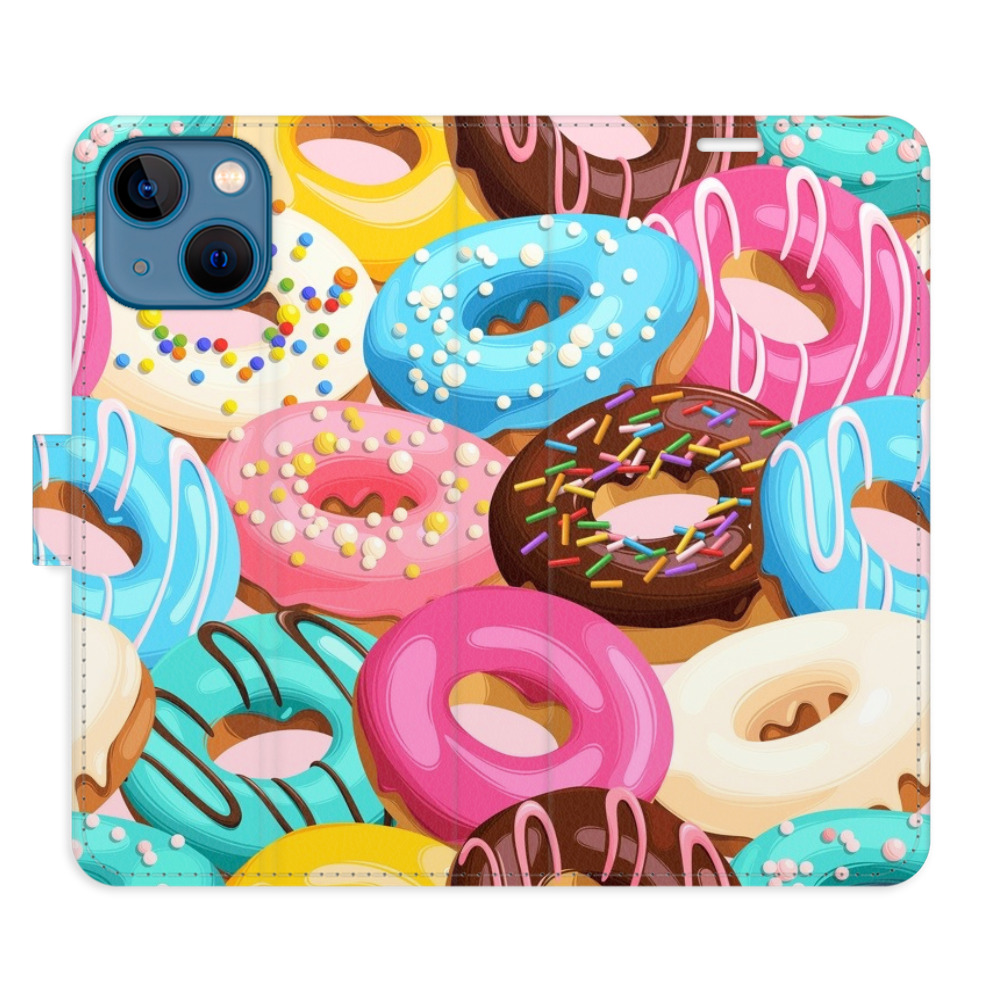 Flipové puzdro iSaprio - Donuts Pattern 02 - iPhone 13 mini