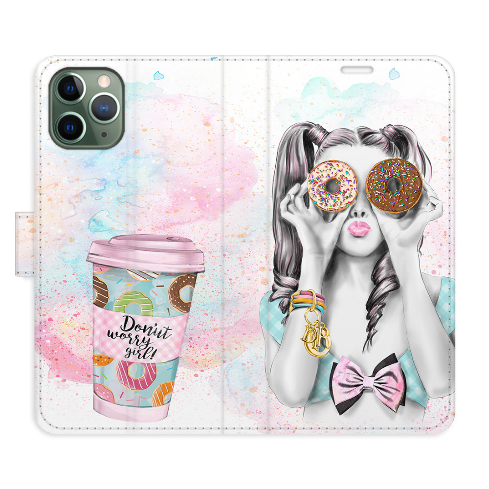 Flipové puzdro iSaprio - Donut Worry Girl - iPhone 11 Pro