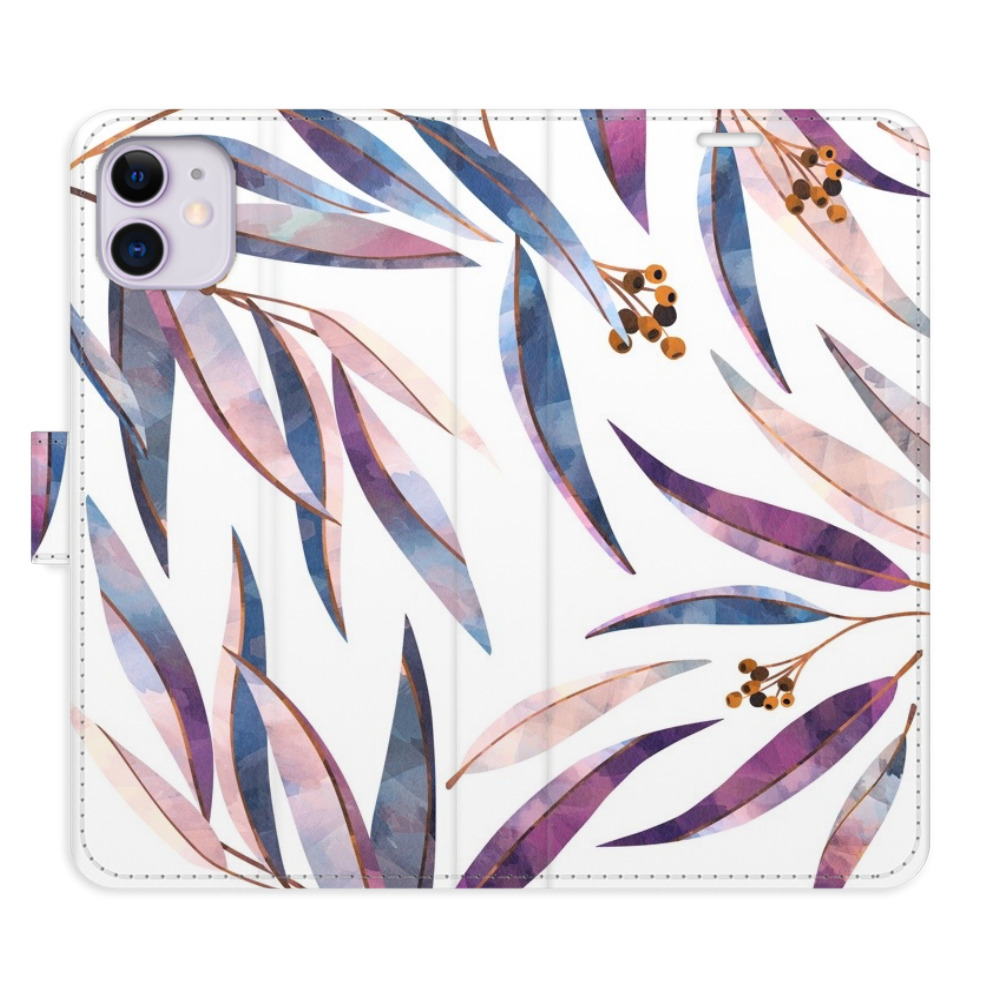 Flipové puzdro iSaprio - Ornamental Leaves - iPhone 11