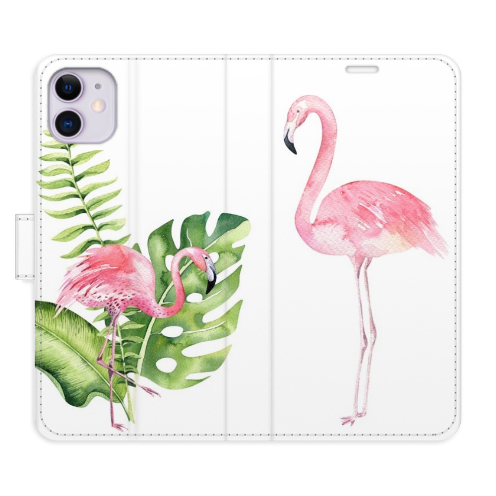 Flipové puzdro iSaprio - Flamingos - iPhone 11