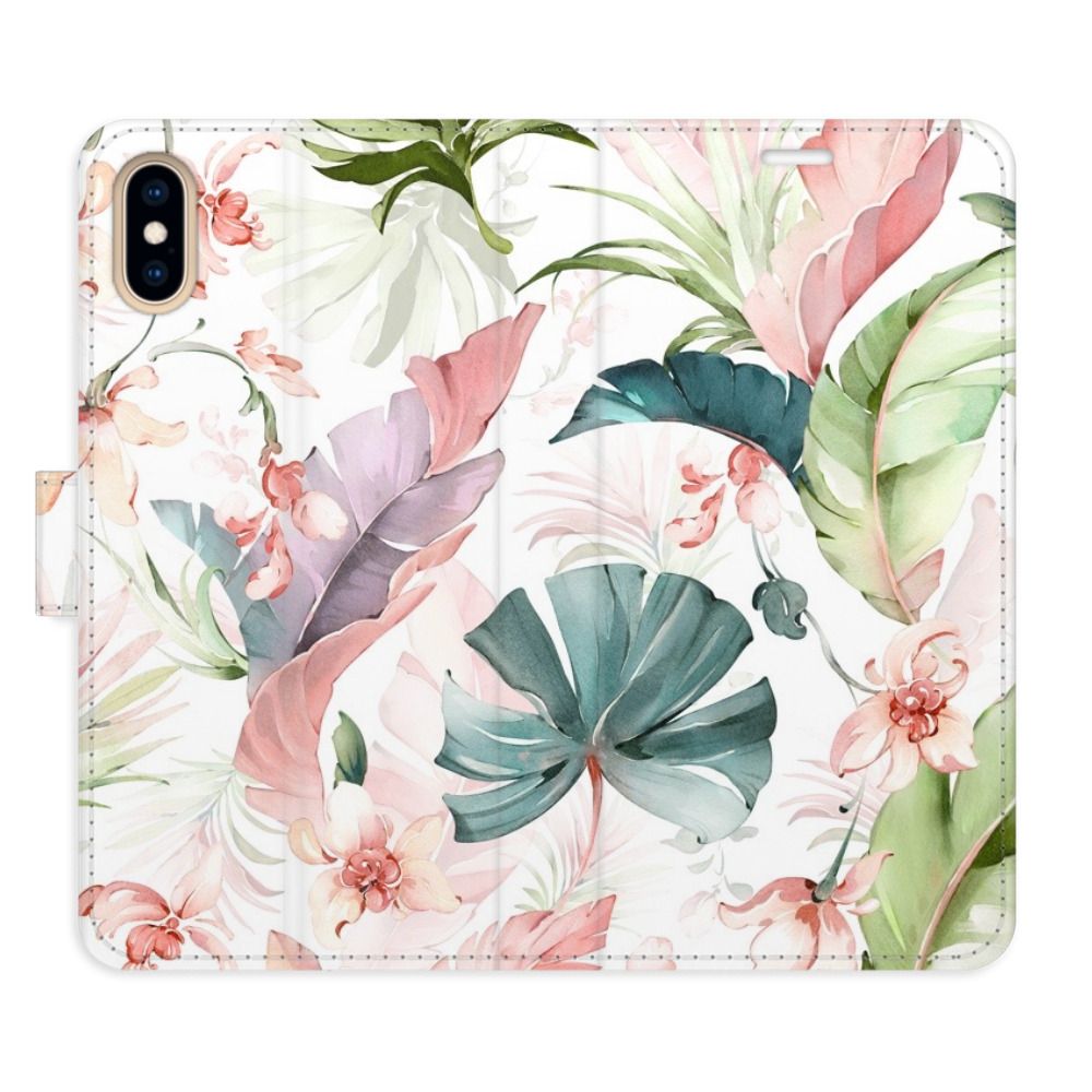 Flipové puzdro iSaprio - Flower Pattern 07 - iPhone X/XS
