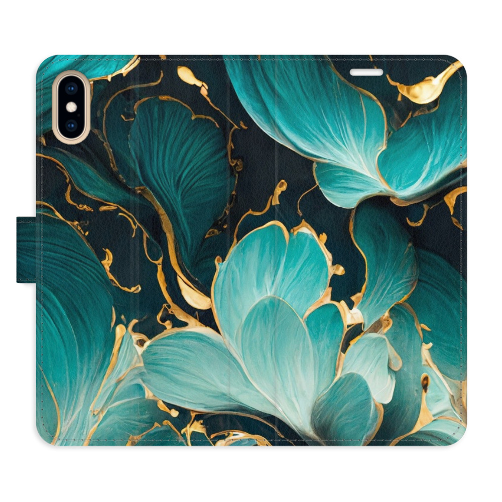 Flipové puzdro iSaprio - Blue Flowers 02 - iPhone X/XS