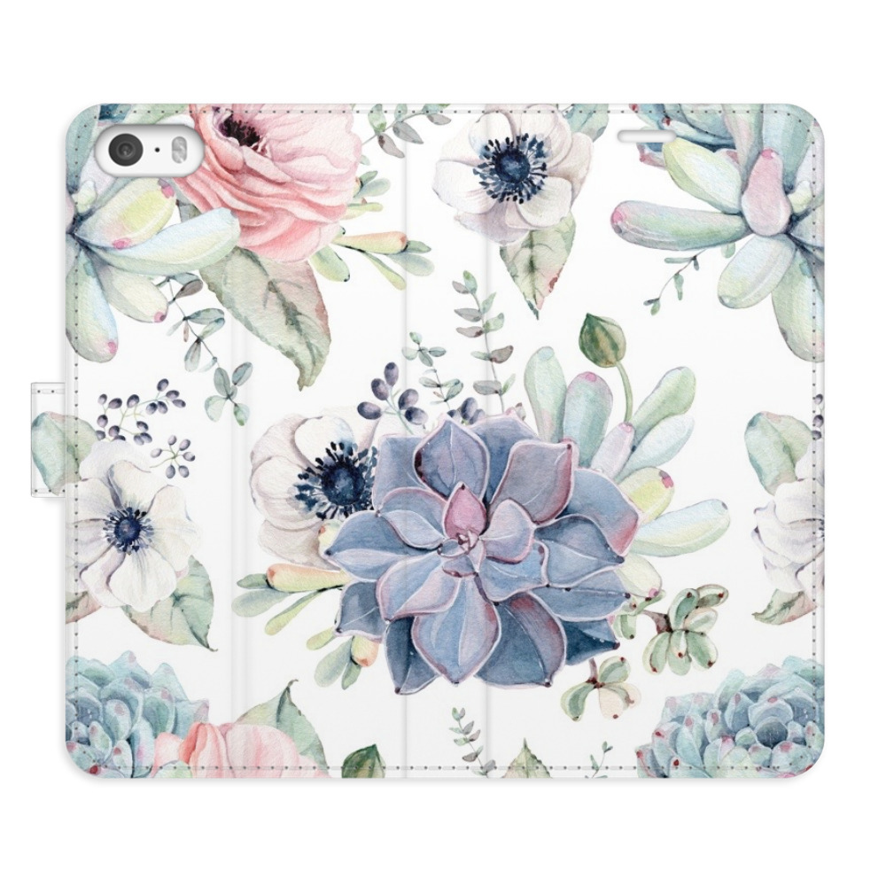 Flipové puzdro iSaprio - Succulents - iPhone 5/5S/SE