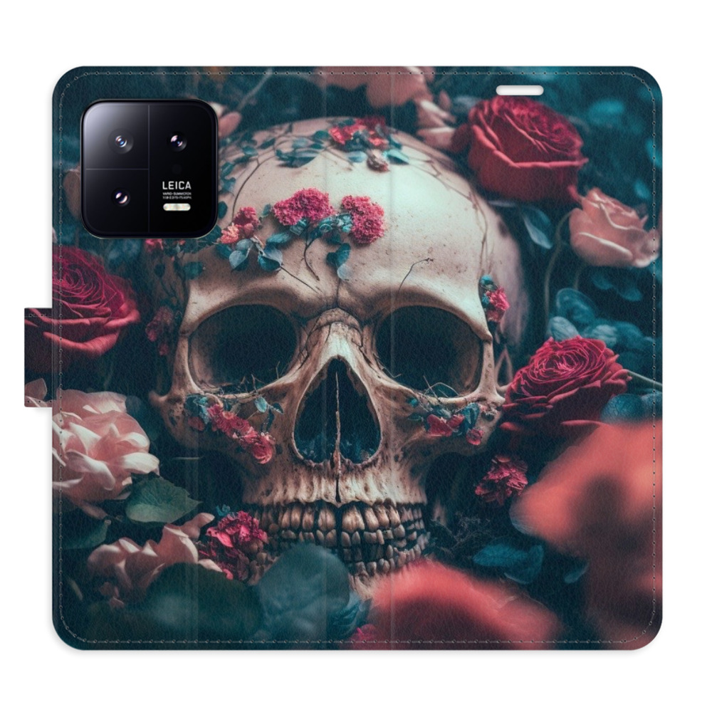 Flipové puzdro iSaprio - Skull in Roses 02 - Xiaomi 13