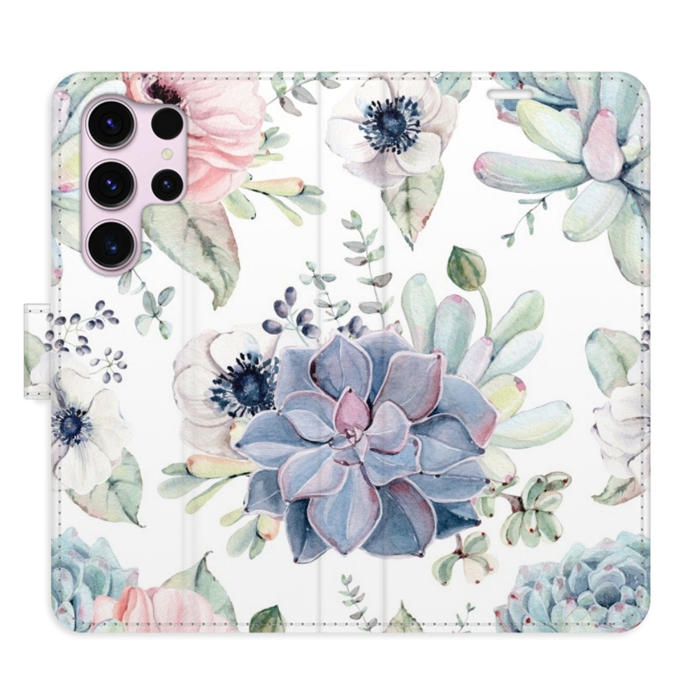 Flipové puzdro iSaprio - Succulents - Samsung Galaxy S23 Ultra