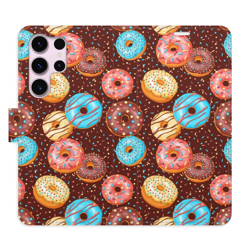 Flipové puzdro iSaprio - Donuts Pattern - Samsung Galaxy S23 Ultra