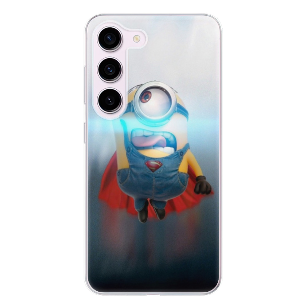 Odolné silikónové puzdro iSaprio - Mimons Superman 02 - Samsung Galaxy S23 5G