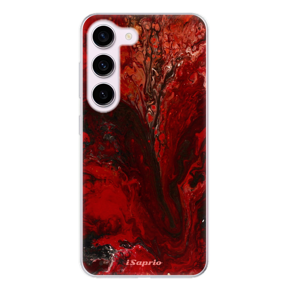 Odolné silikónové puzdro iSaprio - RedMarble 17 - Samsung Galaxy S23 5G