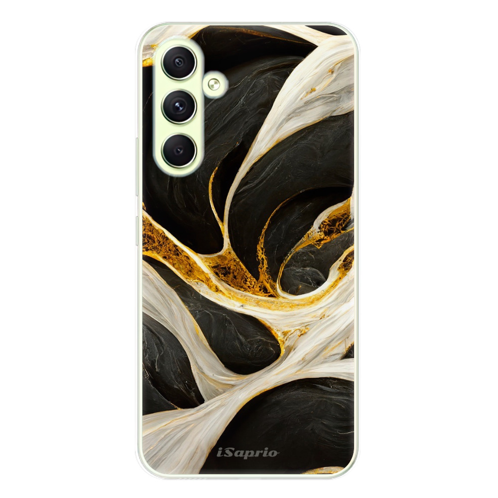 Odolné silikónové puzdro iSaprio - Black and Gold - Samsung Galaxy A54 5G