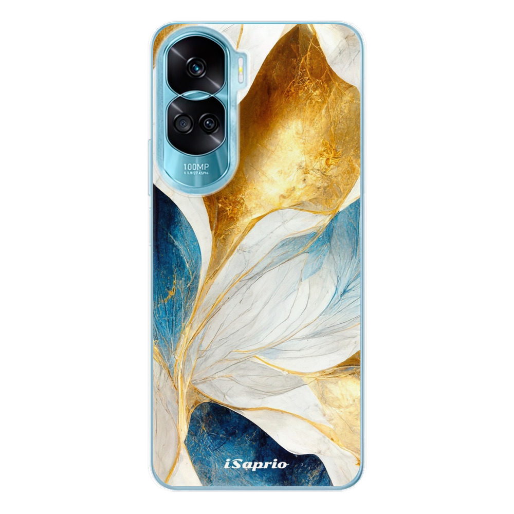 Odolné silikónové puzdro iSaprio - Blue Leaves - Honor 90 Lite 5G