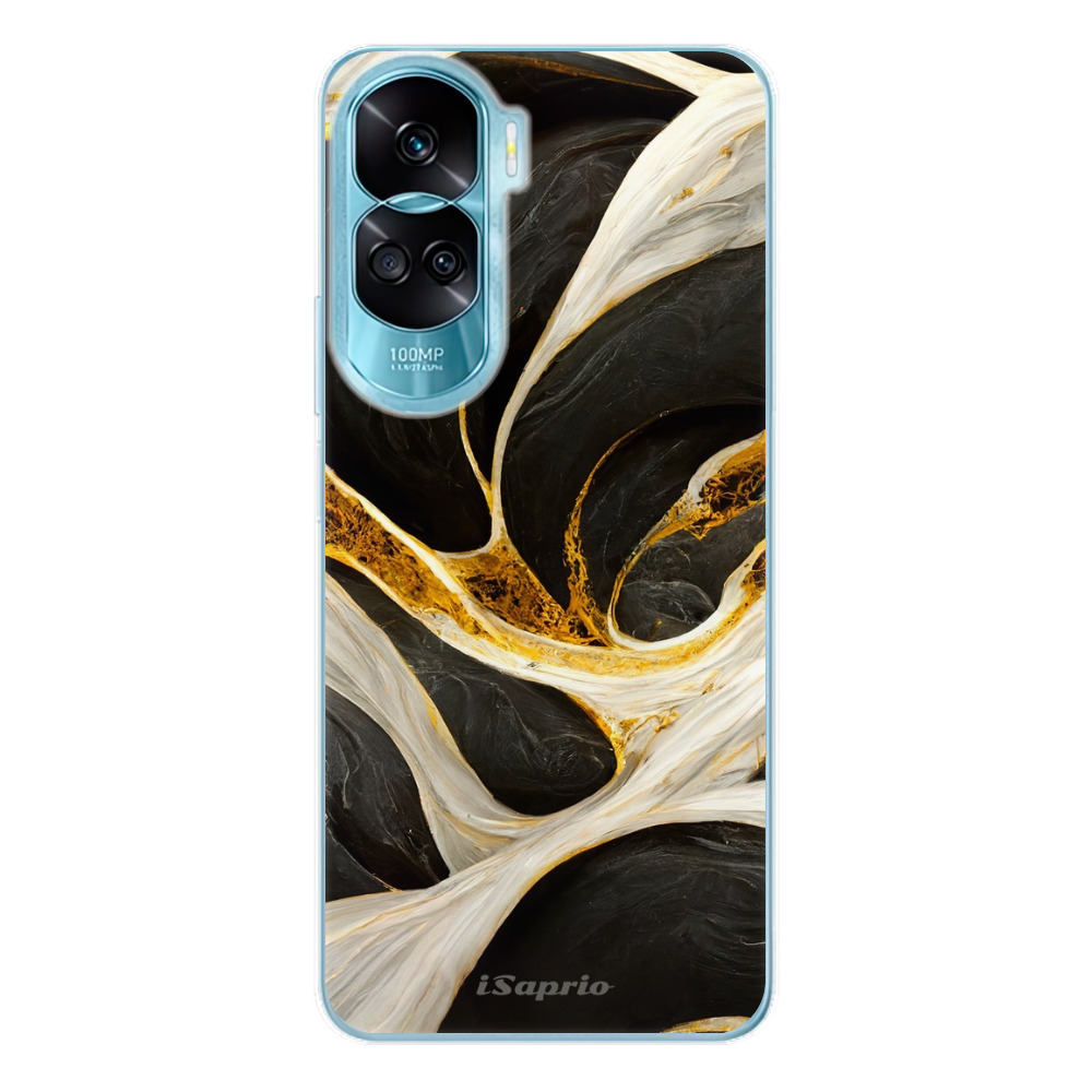 Odolné silikónové puzdro iSaprio - Black and Gold - Honor 90 Lite 5G