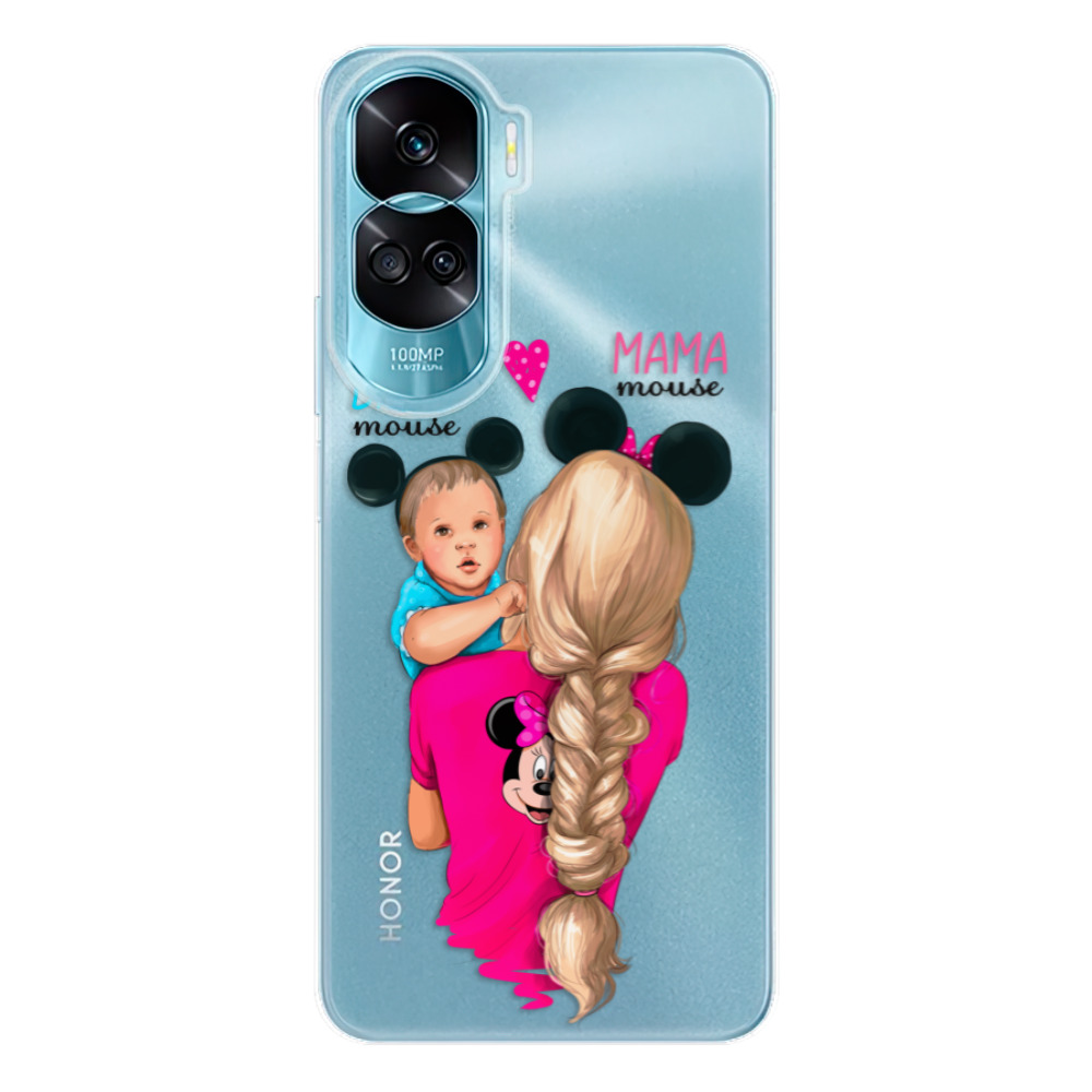 Odolné silikónové puzdro iSaprio - Mama Mouse Blonde and Boy - Honor 90 Lite 5G