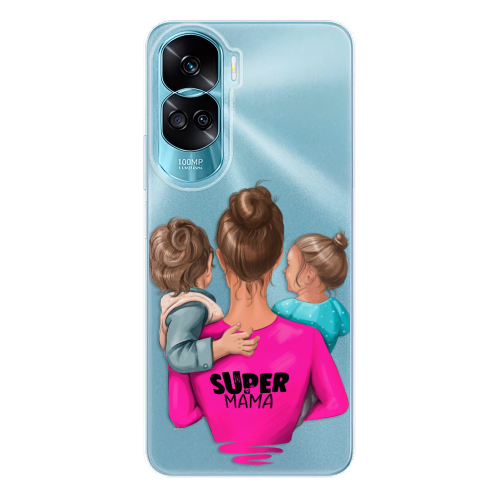 Odolné silikónové puzdro iSaprio - Super Mama - Boy and Girl - Honor 90 Lite 5G
