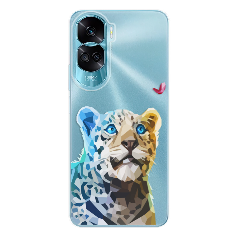 Odolné silikónové puzdro iSaprio - Leopard With Butterfly - Honor 90 Lite 5G
