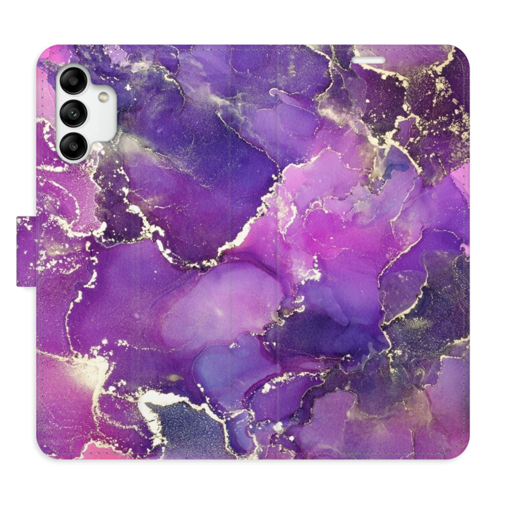 Flipové puzdro iSaprio - Purple Marble - Samsung Galaxy A04s