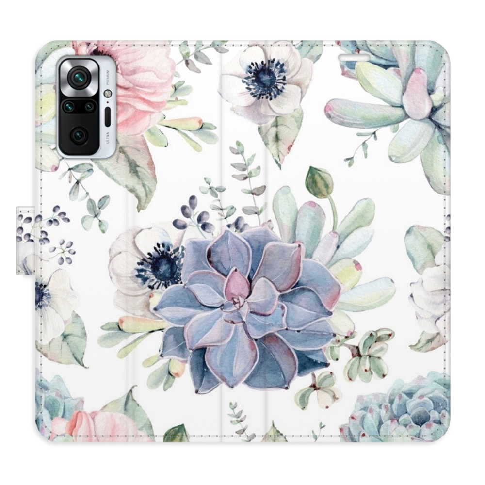 Flipové puzdro iSaprio - Succulents - Xiaomi Redmi Note 10 Pro