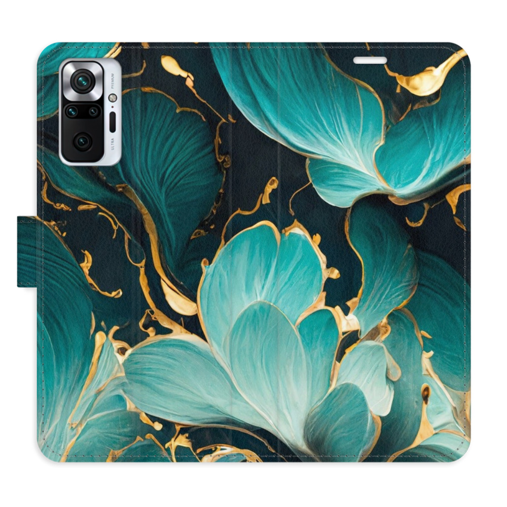 Flipové puzdro iSaprio - Blue Flowers 02 - Xiaomi Redmi Note 10 Pro