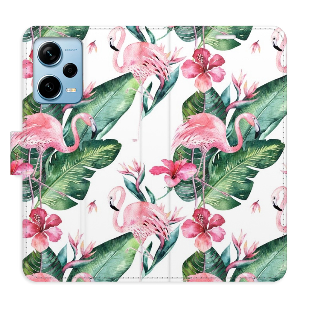 Flipové puzdro iSaprio - Flamingos Pattern - Xiaomi Redmi Note 12 Pro+ 5G