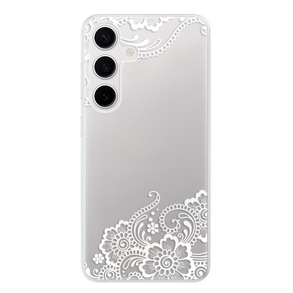 Odolné silikónové puzdro iSaprio - White Lace 02 - Samsung Galaxy S24