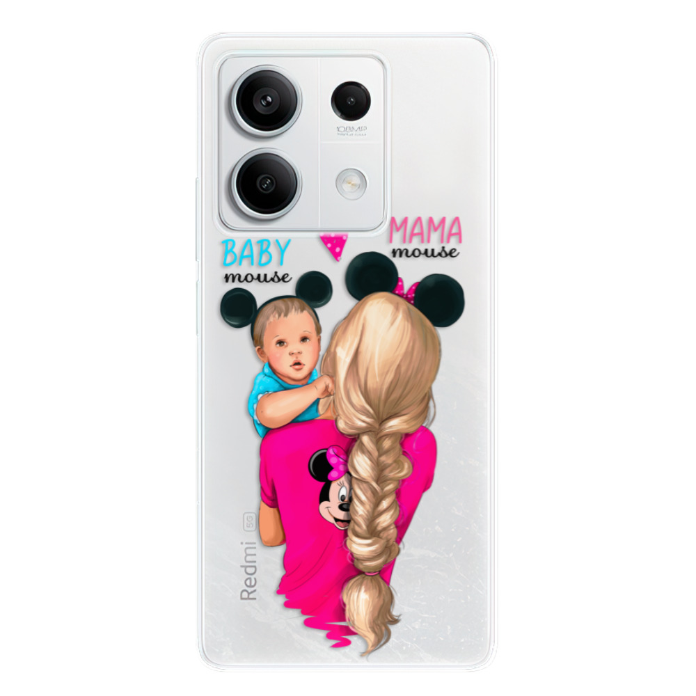 Odolné silikónové puzdro iSaprio - Mama Mouse Blonde and Boy - Xiaomi Redmi Note 13 5G