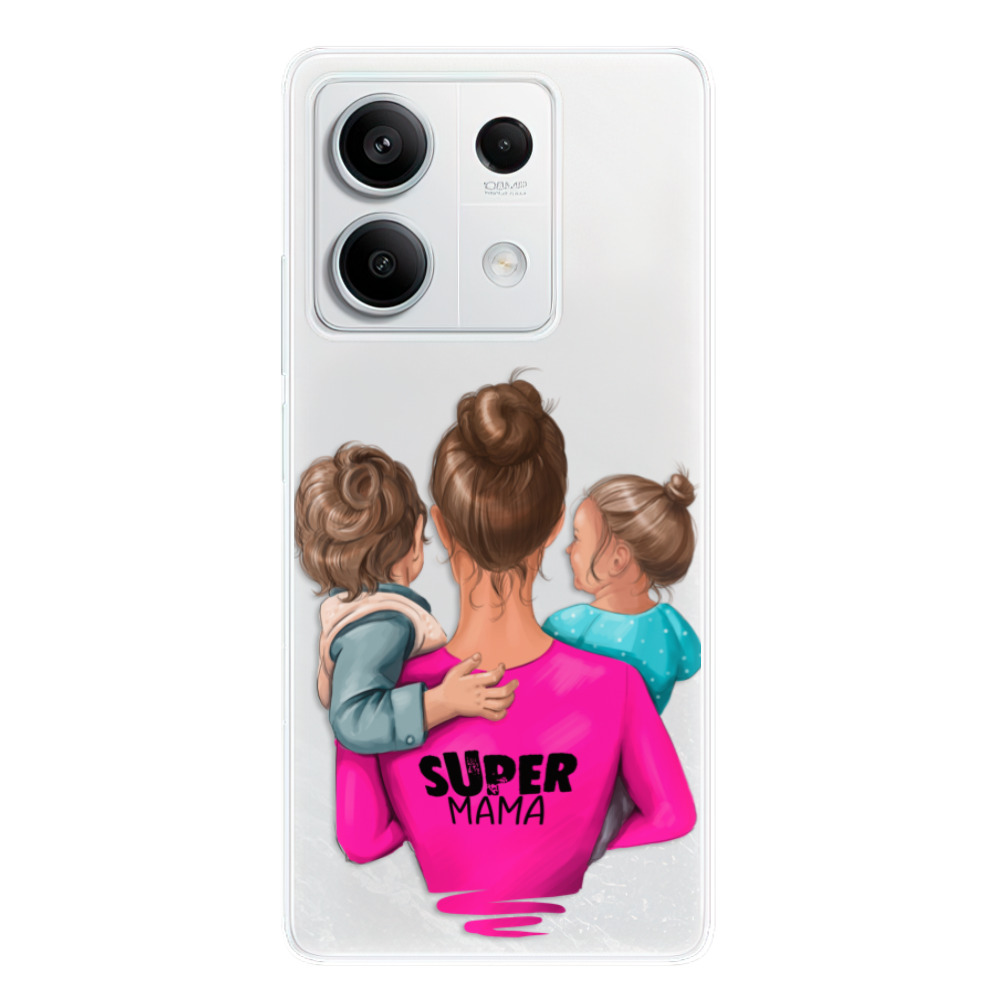 Odolné silikónové puzdro iSaprio - Super Mama - Boy and Girl - Xiaomi Redmi Note 13 5G