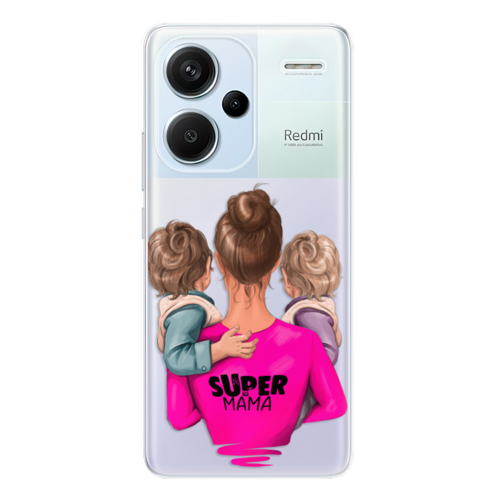 Odolné silikónové puzdro iSaprio - Super Mama - Two Boys - Xiaomi Redmi Note 13 Pro+ 5G