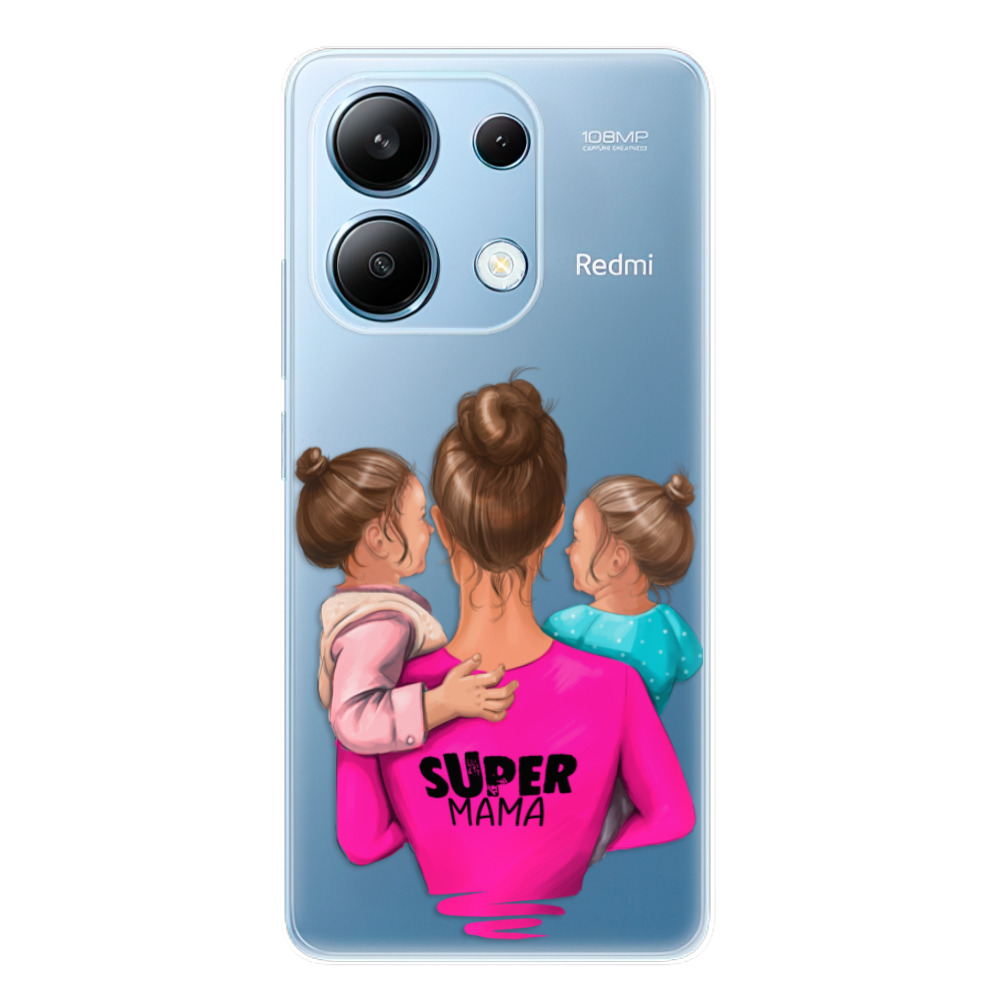 Odolné silikónové puzdro iSaprio - Super Mama - Two Girls - Xiaomi Redmi Note 13