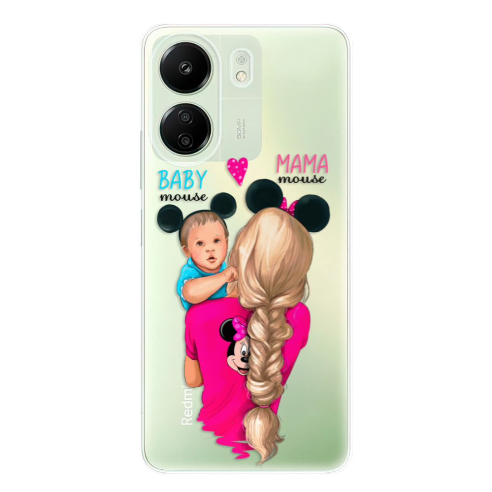 Odolné silikónové puzdro iSaprio - Mama Mouse Blonde and Boy - Xiaomi Redmi 13C