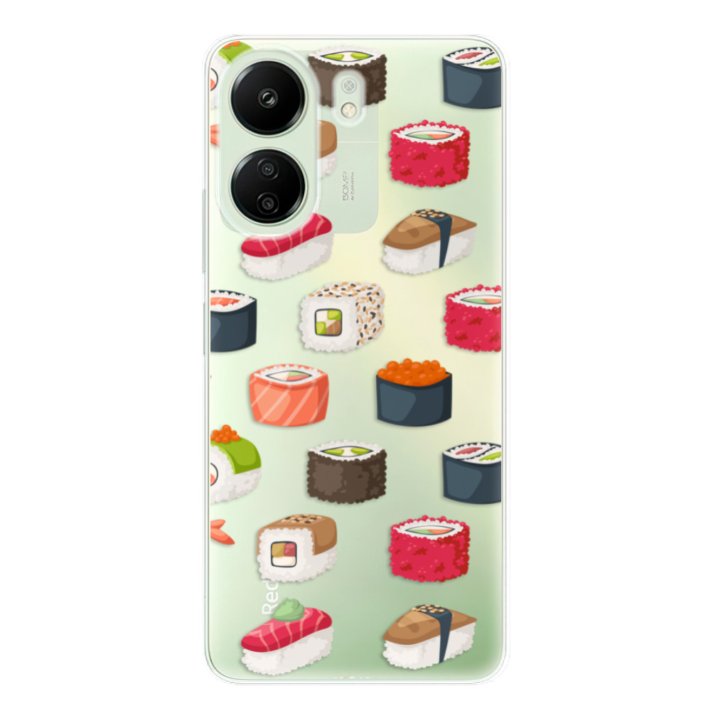 Odolné silikónové puzdro iSaprio - Sushi Pattern - Xiaomi Redmi 13C