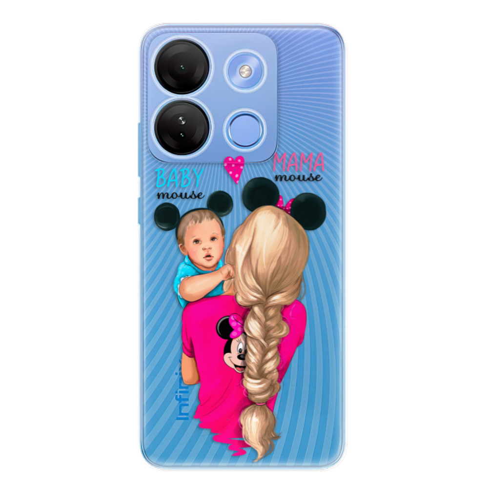 Odolné silikónové puzdro iSaprio - Mama Mouse Blonde and Boy - Infinix Smart 7