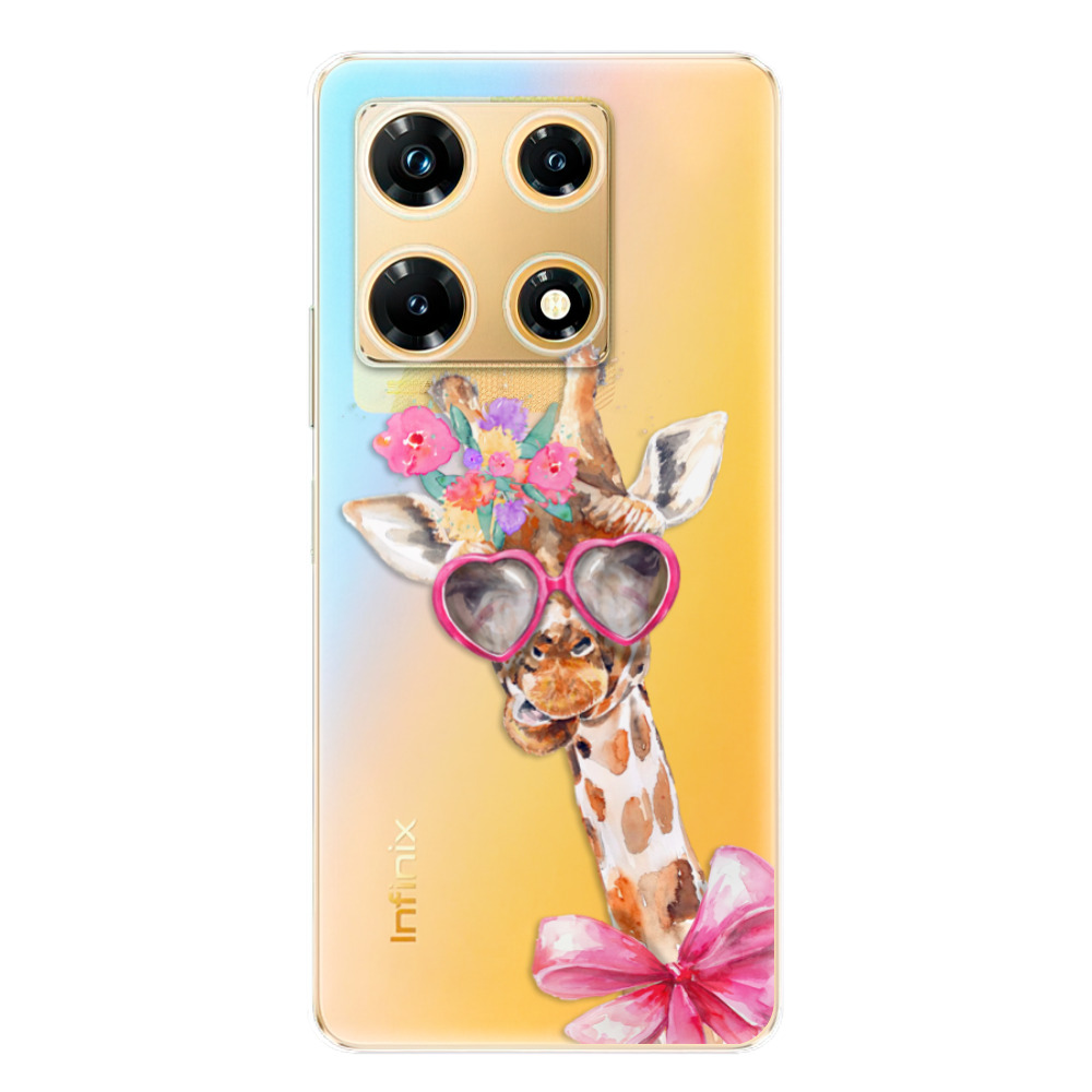 Odolné silikónové puzdro iSaprio - Lady Giraffe - Infinix Note 30 PRO