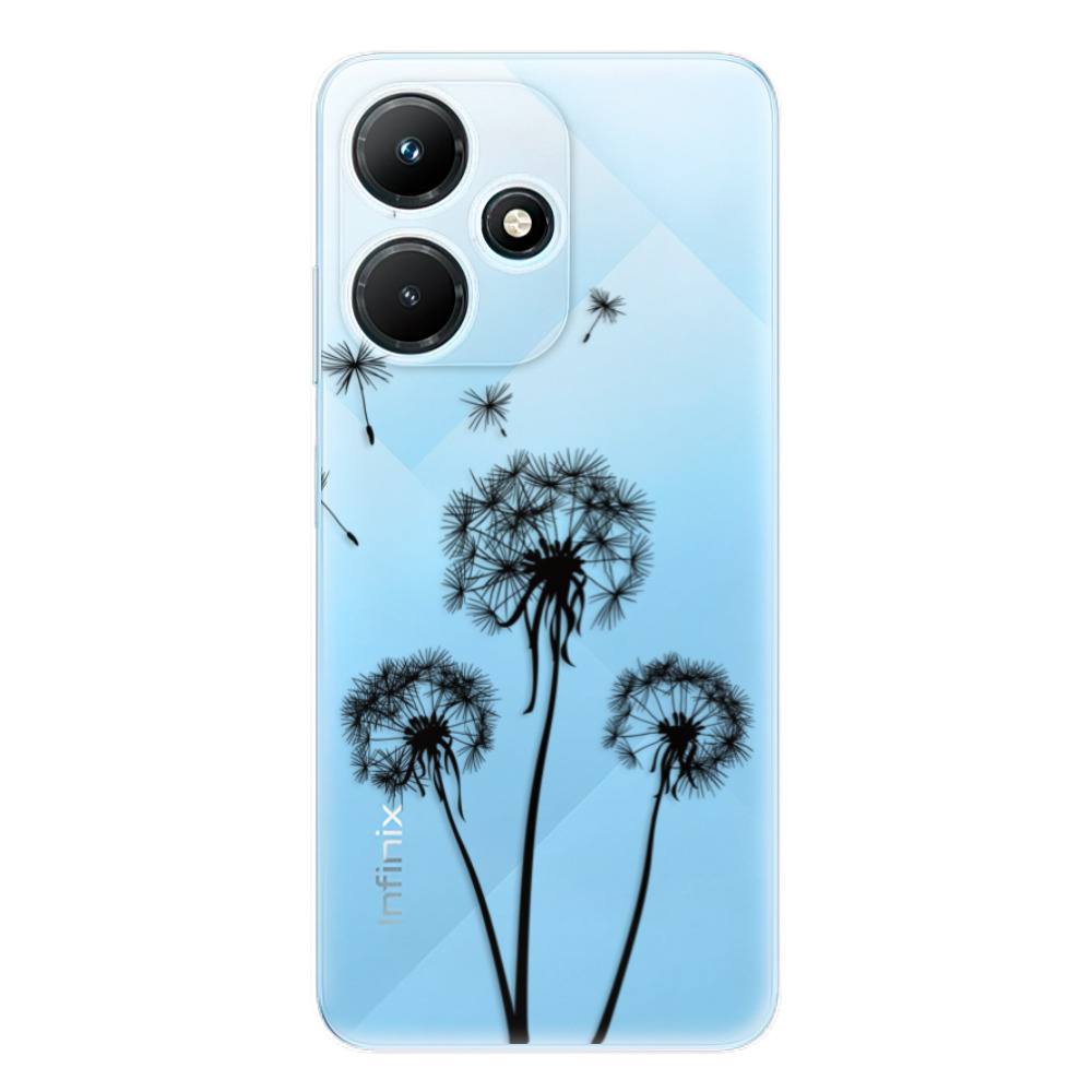 Odolné silikónové puzdro iSaprio - Three Dandelions - black - Infinix Hot 30i