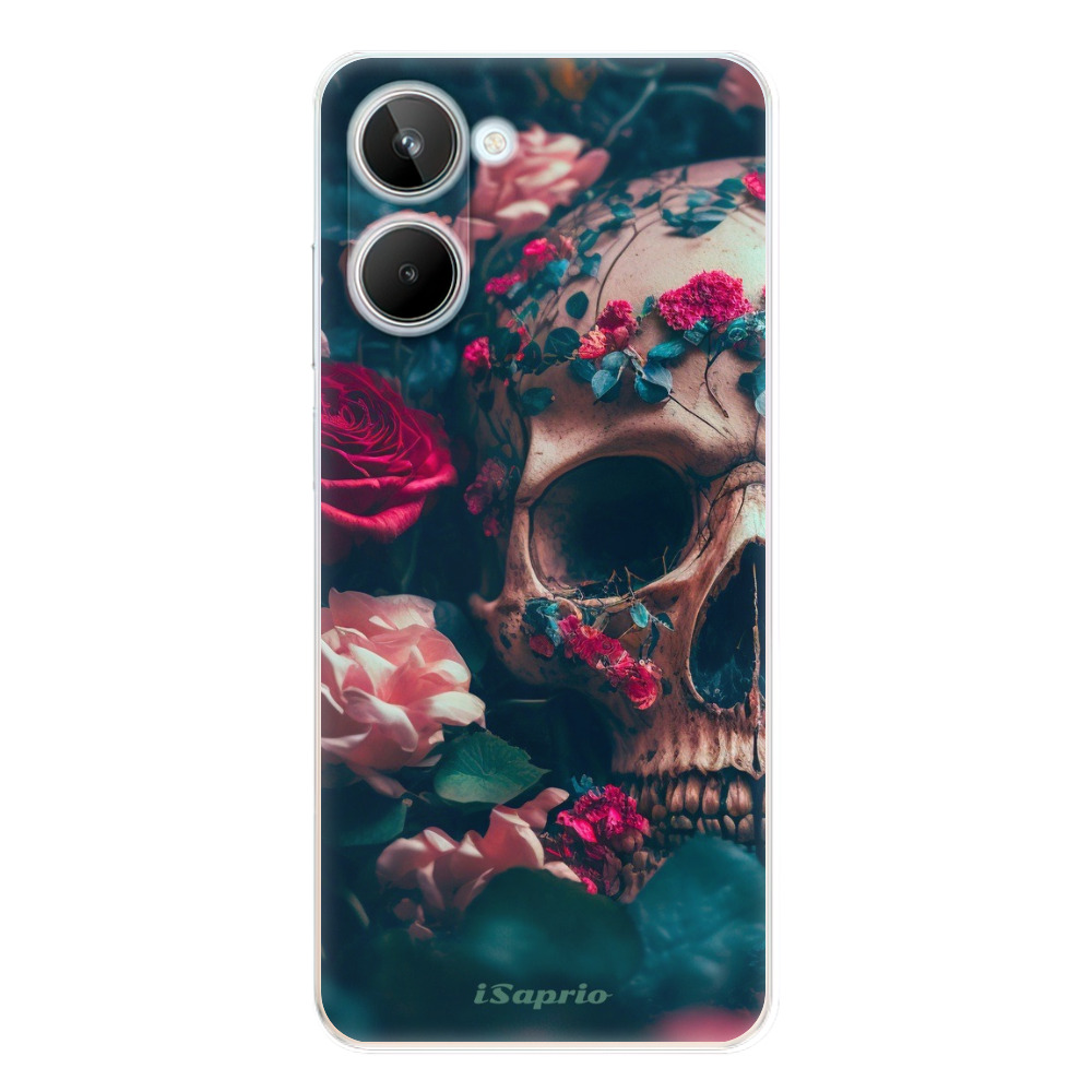 Odolné silikónové puzdro iSaprio - Skull in Roses - Realme 10